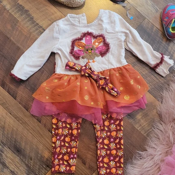 Thanksgiving outfit 3 piece set - Picture 2 of 2